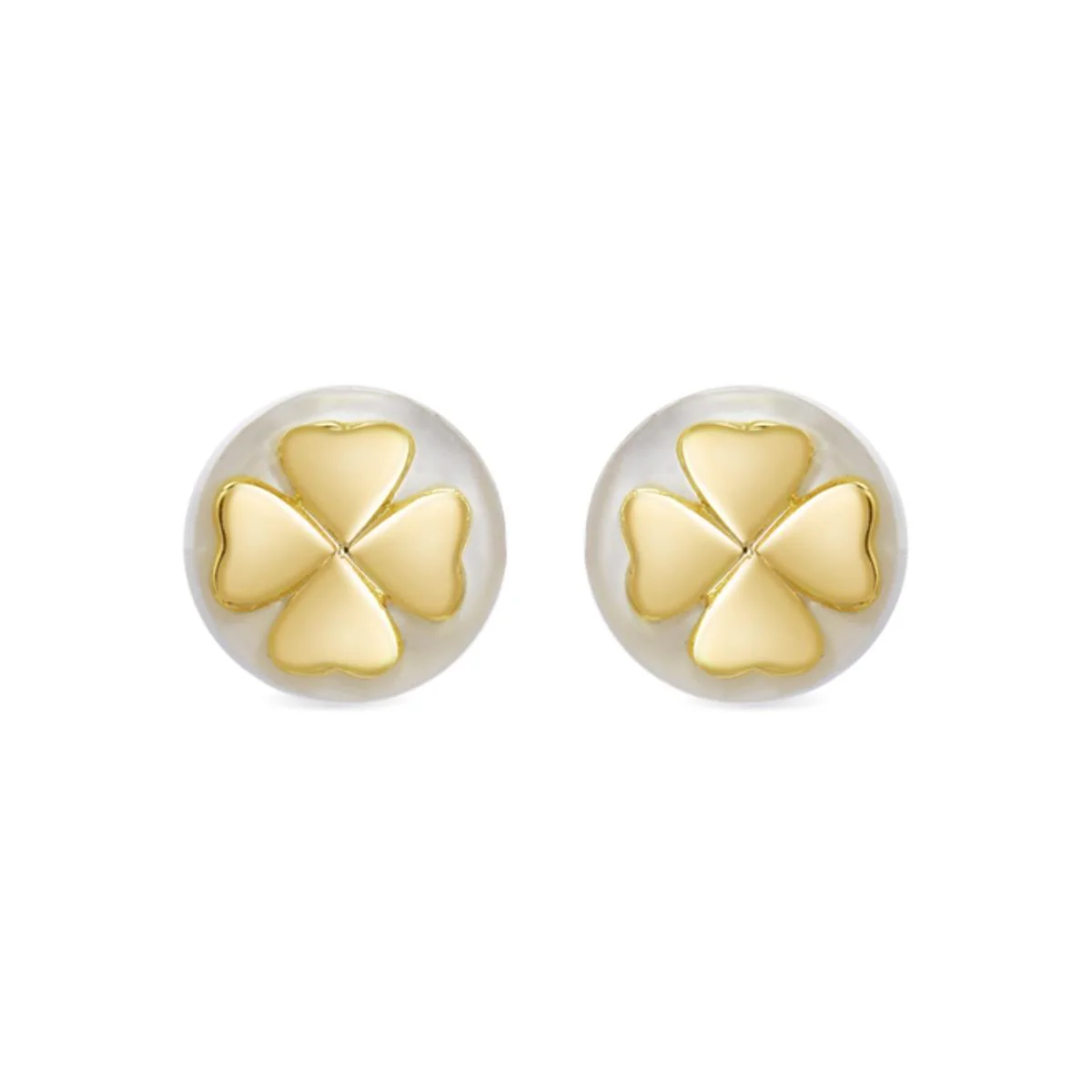 Pendientes Trébol Plata De Ley 925 - Trébol BLANCO