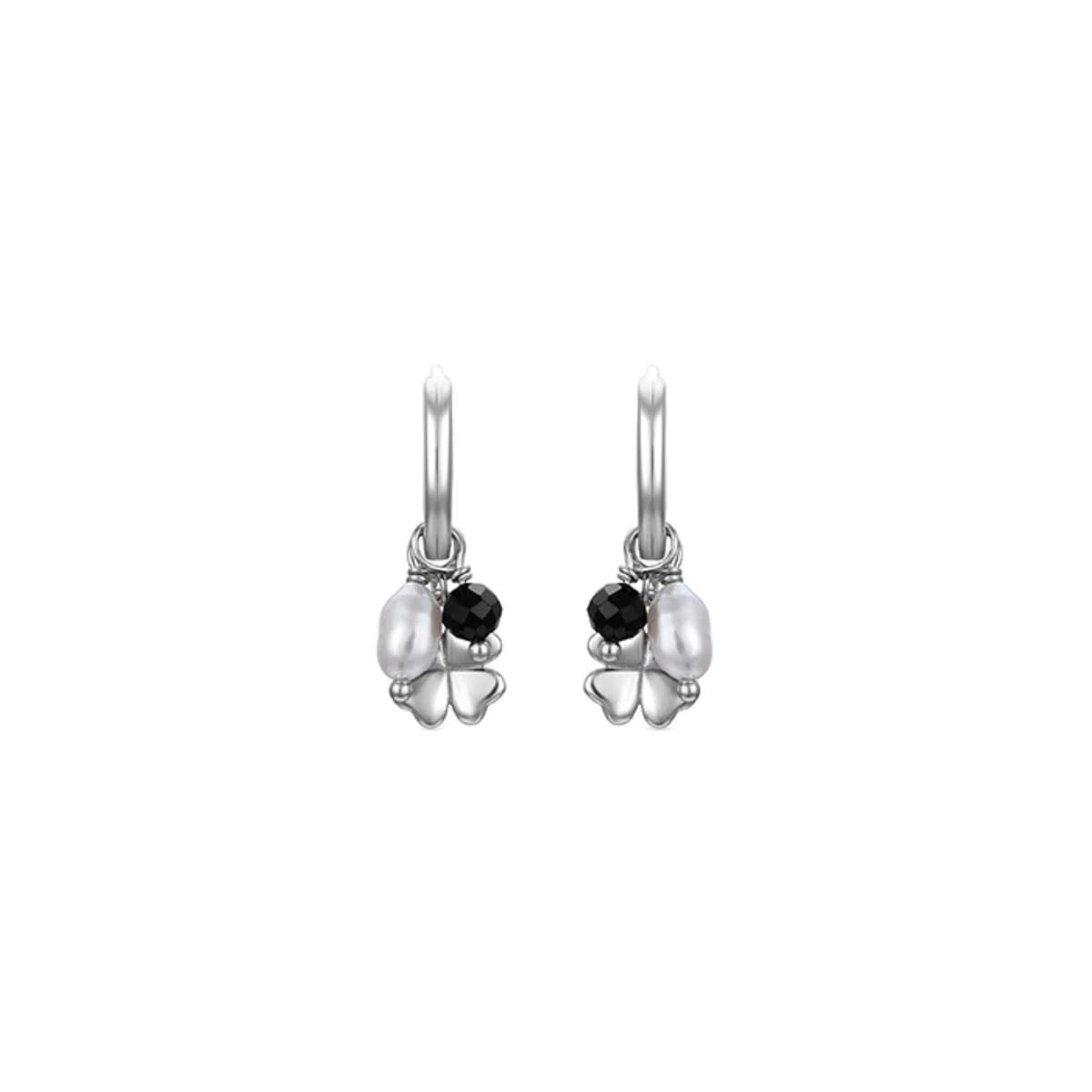 Pendientes Trébol Plata De Ley 925 - Trébol GRIS