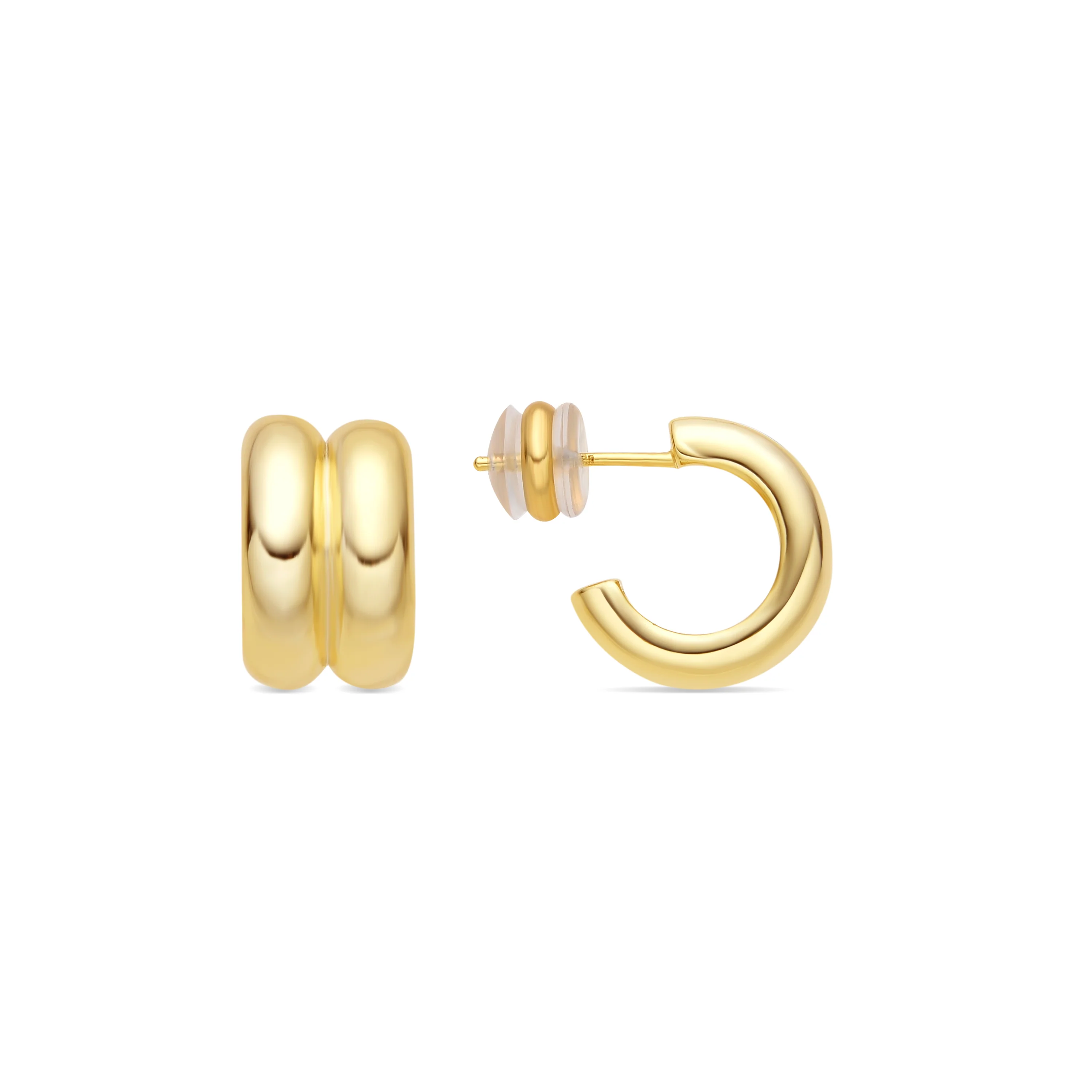 Pendientes acabado oro amarillo de 18k - Tudfu