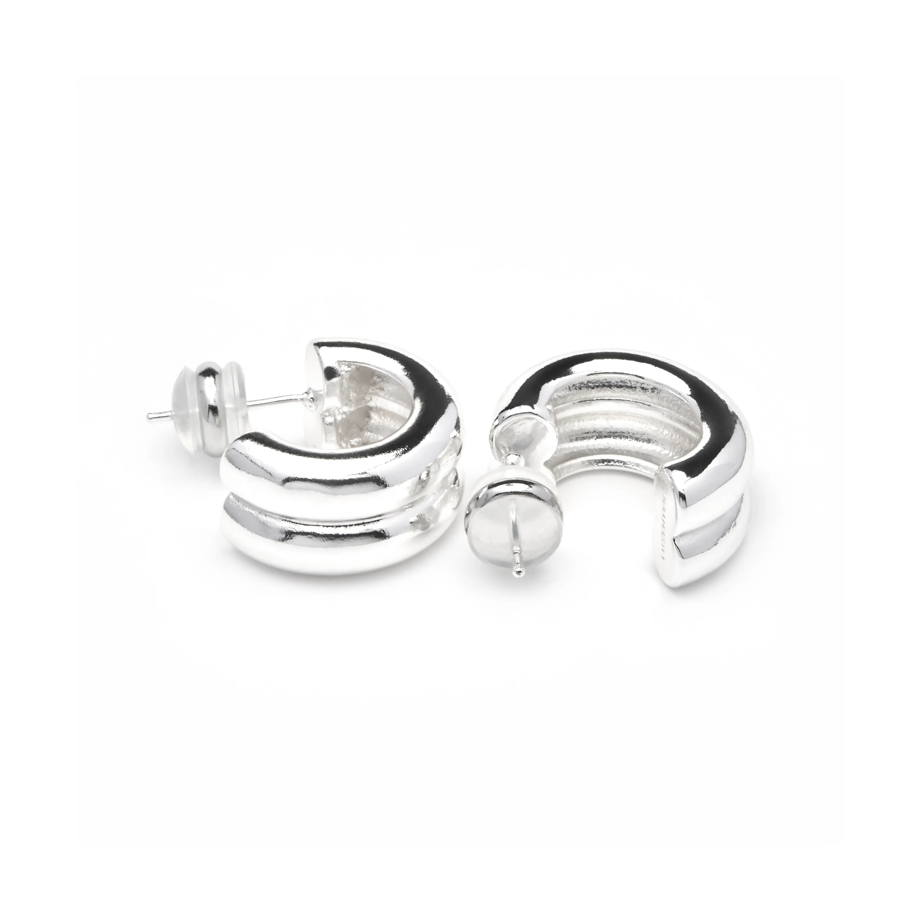 Pendientes acabado plata - Tudfu - Image 4