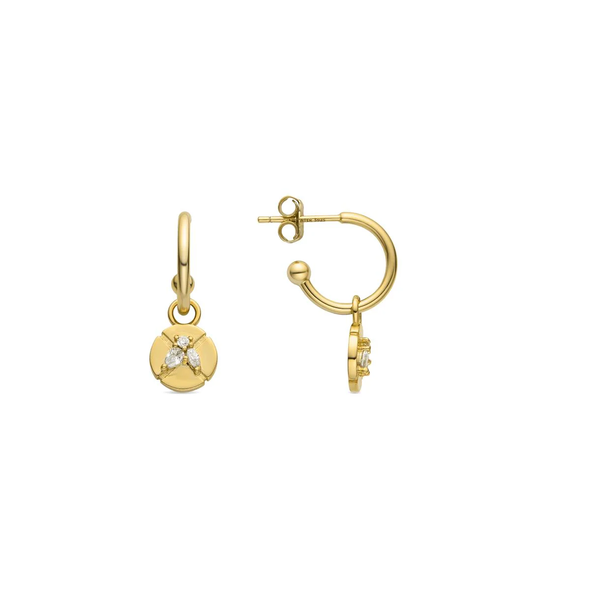 Pendientes Ufore Plata de Ley 925 - Ufore BLANCO