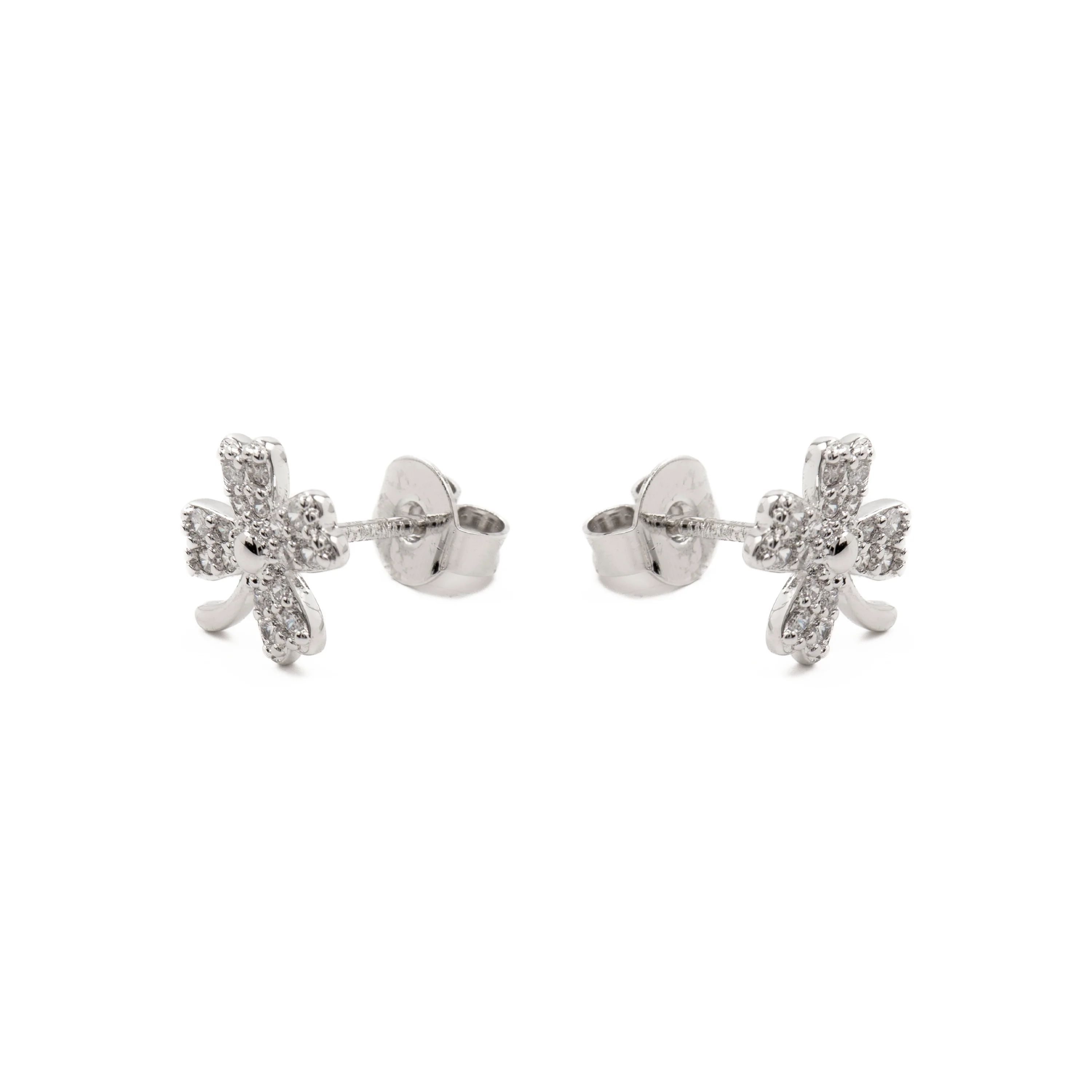Pendientes de Circonita Brillante acabados en rodio - Ukkan - Image 3
