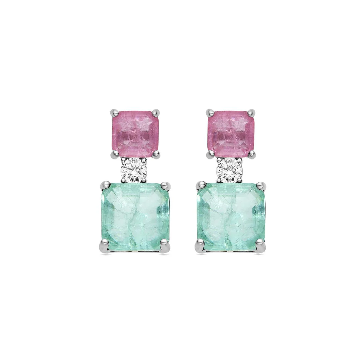 Pendientes Ulakha Plata de Ley 925 - Ulakha VERDE