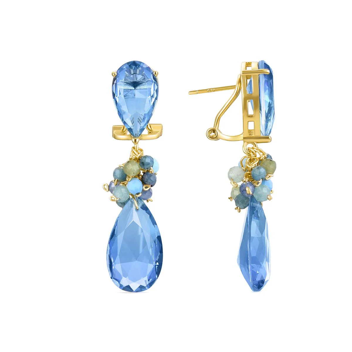 Pendientes Ulmy Plata De Ley 925 - Ulmy MULTICOLOR