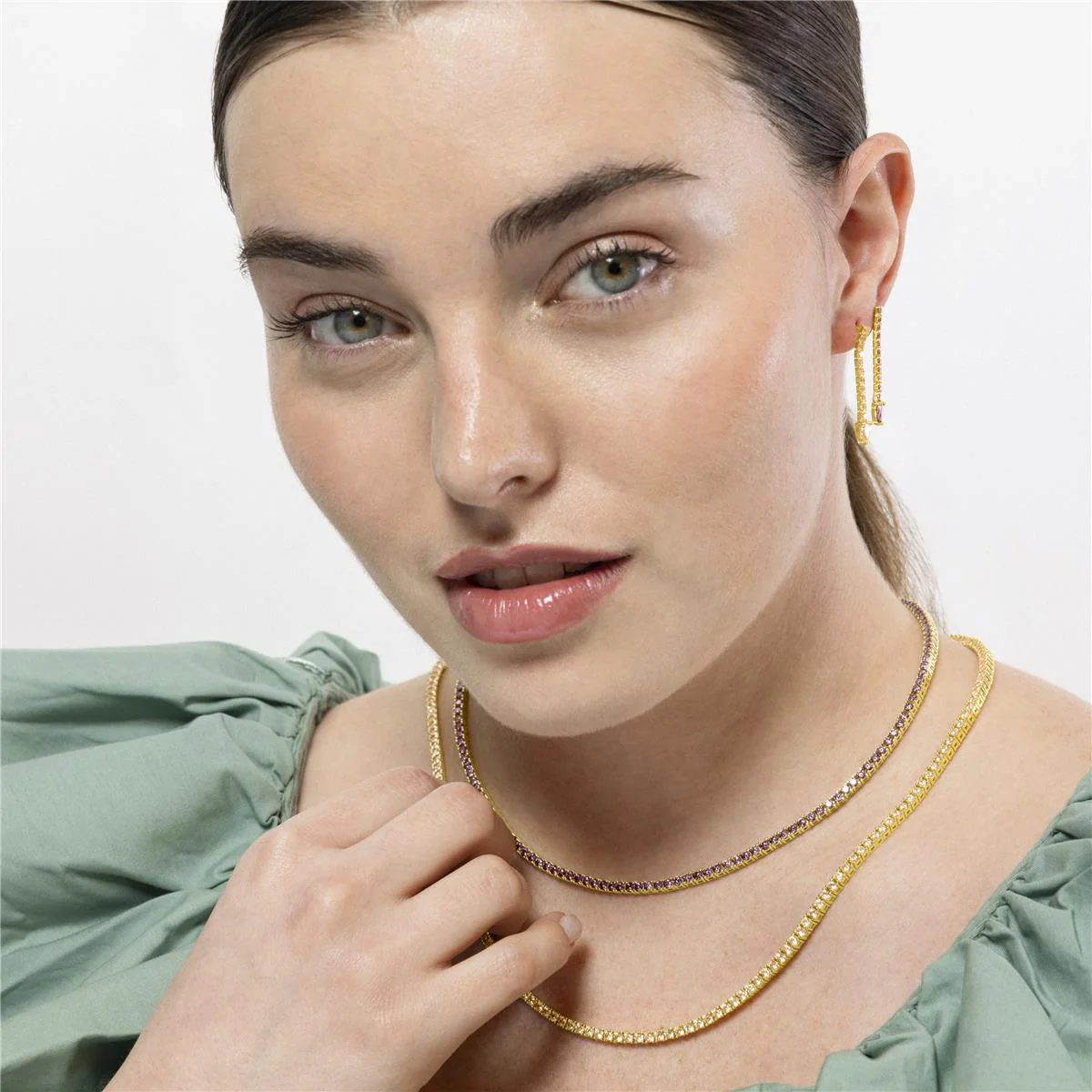 Pendientes Uri Plata de Ley 925 - Uri AMARILLO - Image 3