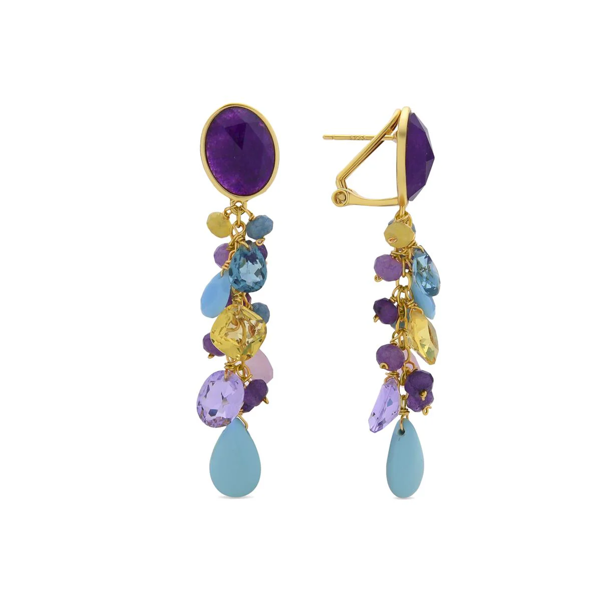 Pendientes Urilys Plata de Ley 925 - Urilys MORADO
