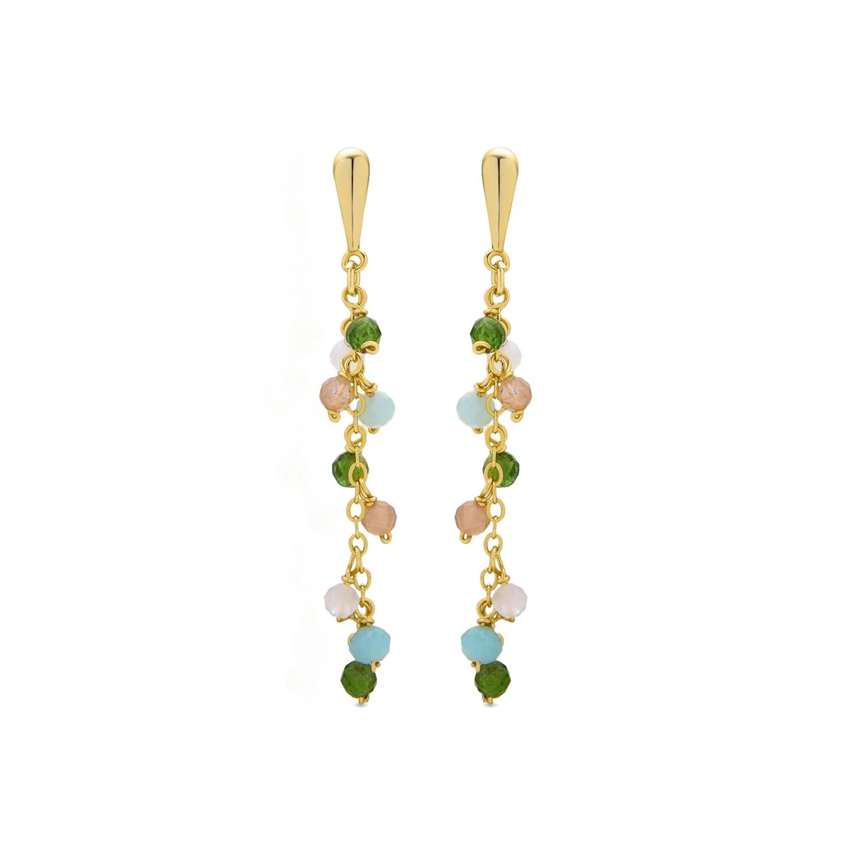 Pendientes Uris Plata de Ley 925 - Uris VERDE