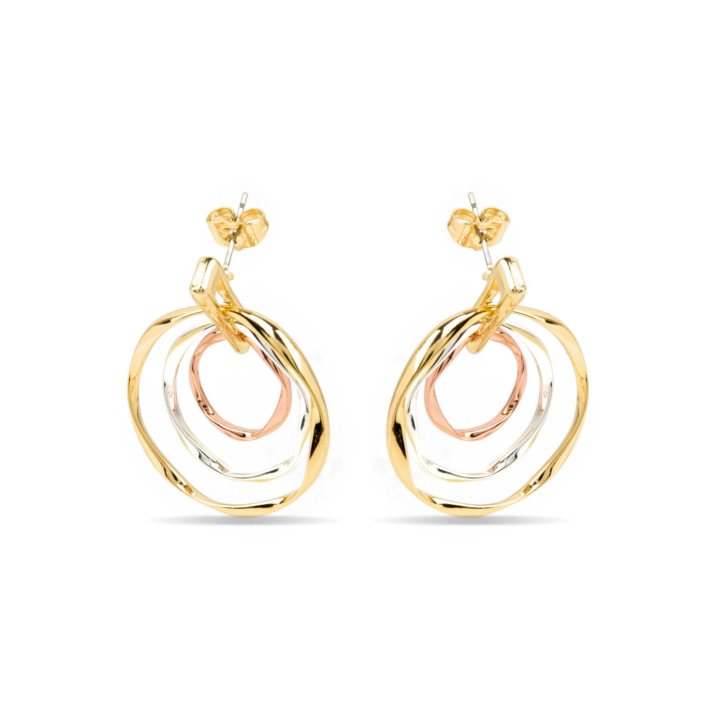 Pendientes acabados en oro amarillo 18K - Ushdao - Image 3