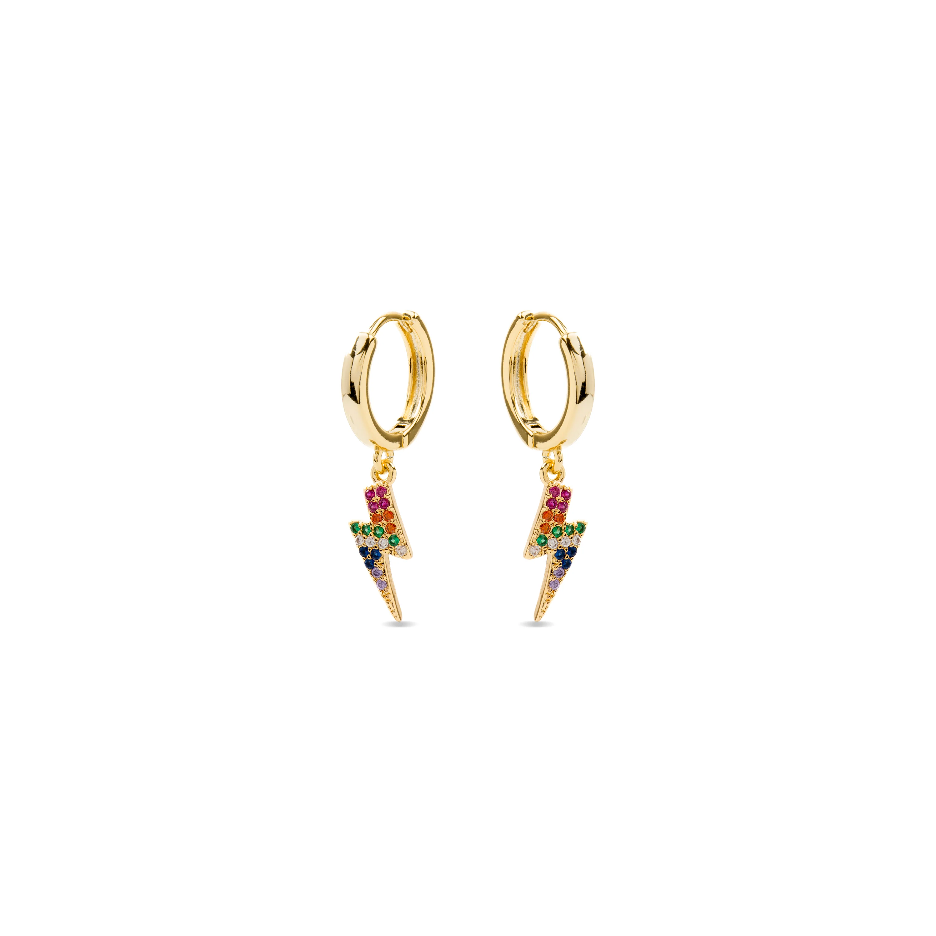 Pendientes de Circonita Brillante acabados en oro amarillo 18K - Valier - Image 3