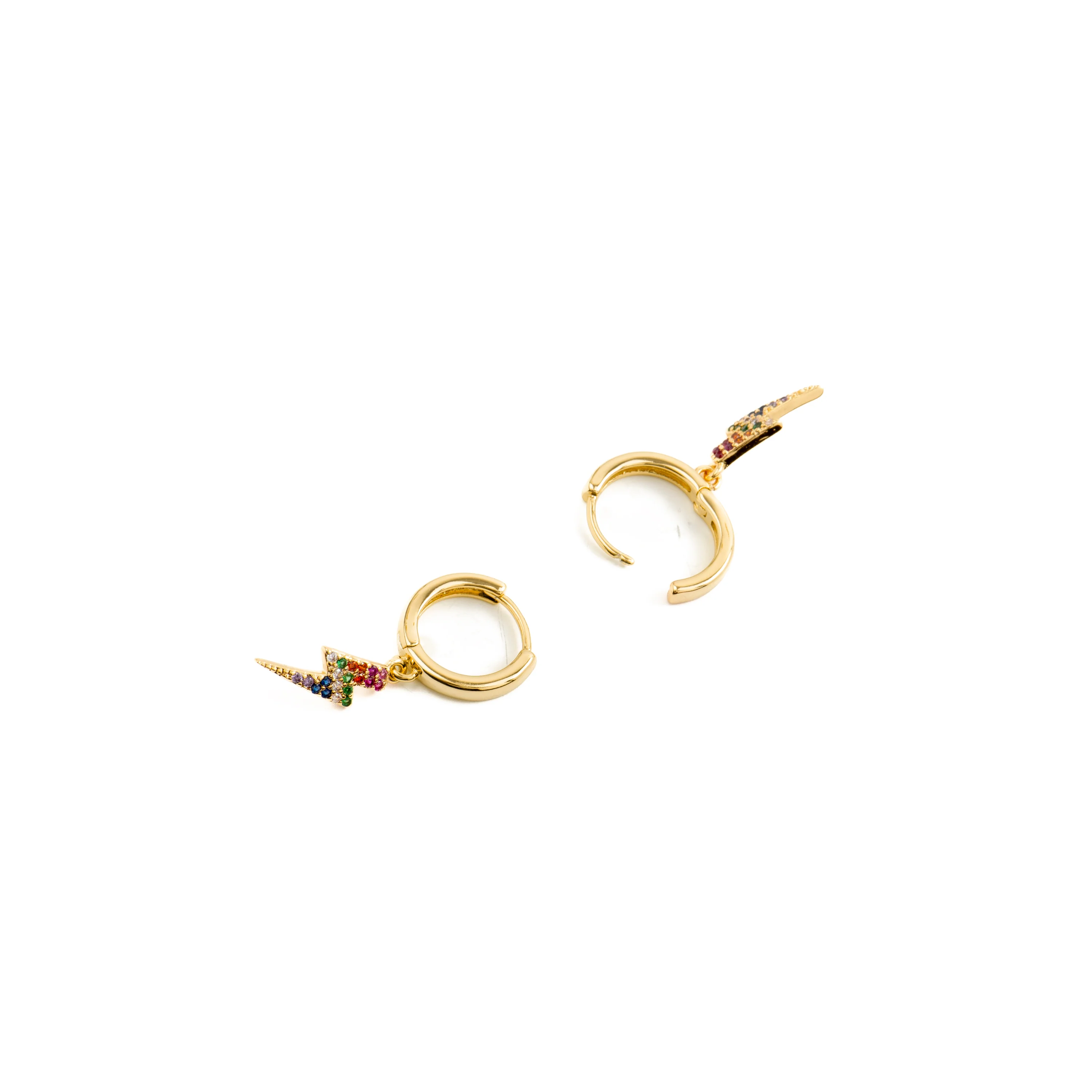 Pendientes de Circonita Brillante acabados en oro amarillo 18K - Valier - Image 5