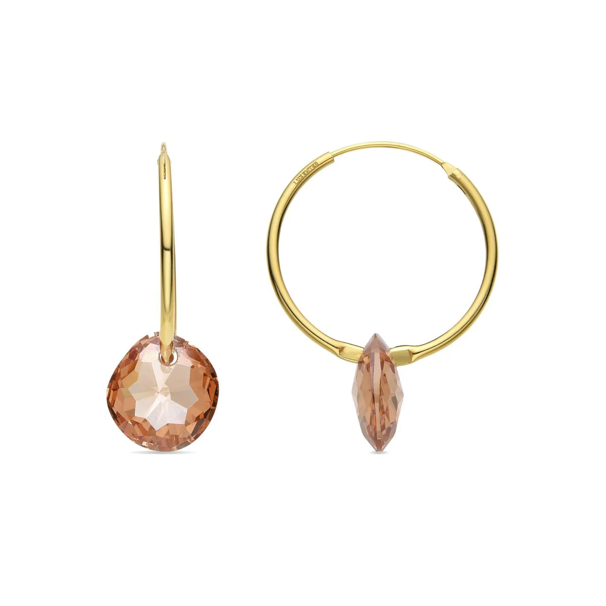 Pendientes Vanshy Plata de Ley 925 - Vanshy NARANJA