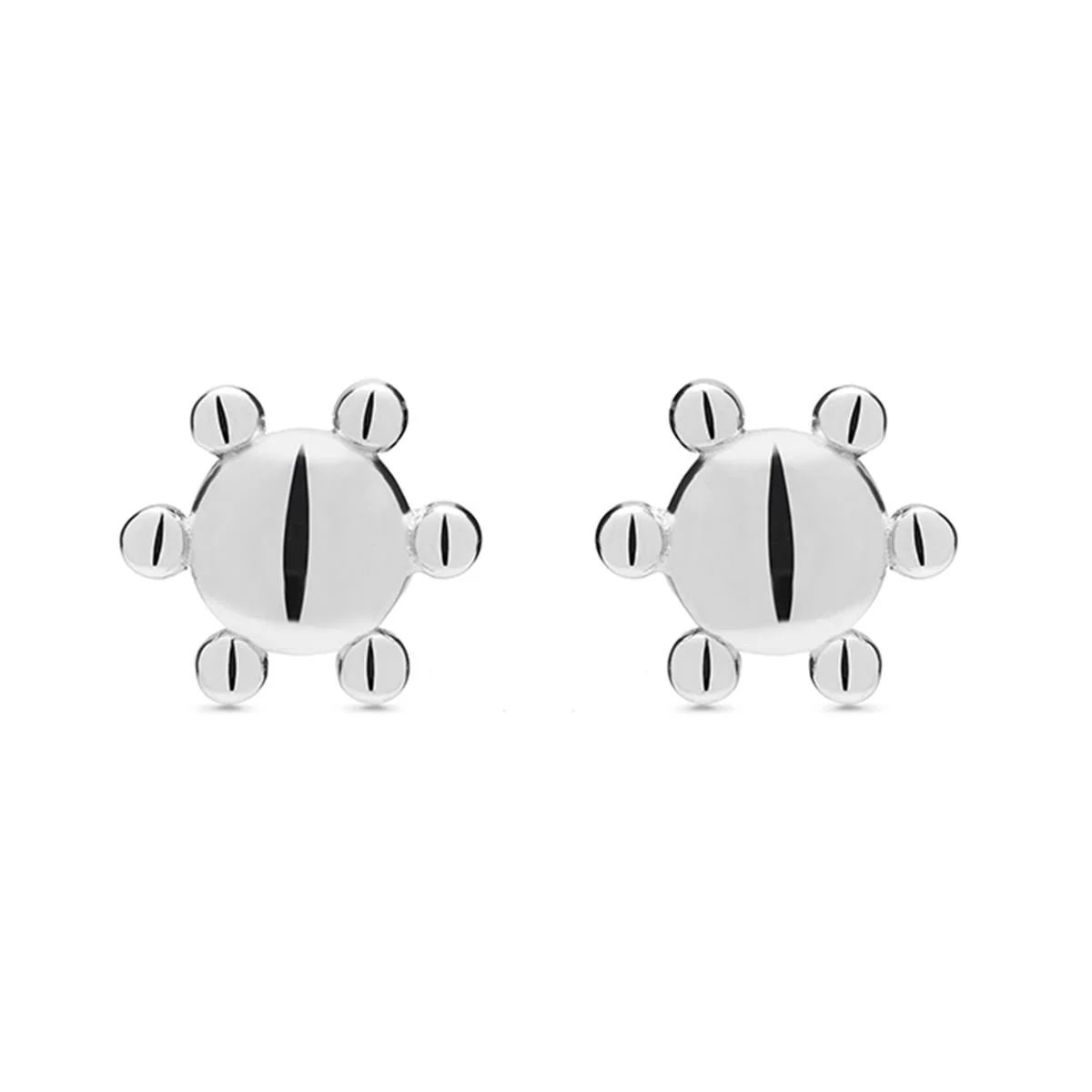 Pendientes Vidferd plata lisa - Vidferd GRIS