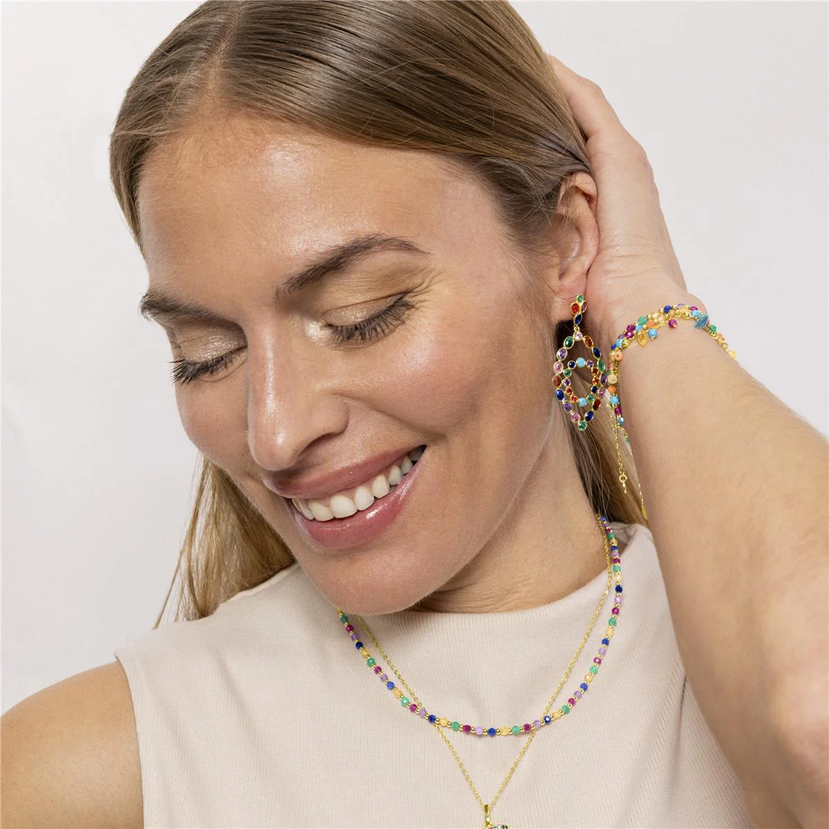 Pendientes Luxenter Plata de Ley 925 - Viemo MULTICOLOR - Image 3