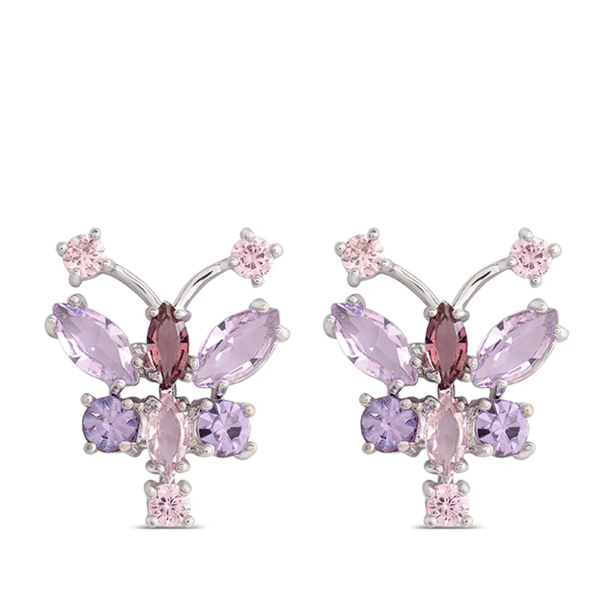 Pendientes Vlinder acabado en Rodio - Vlinder MULTICOLOR