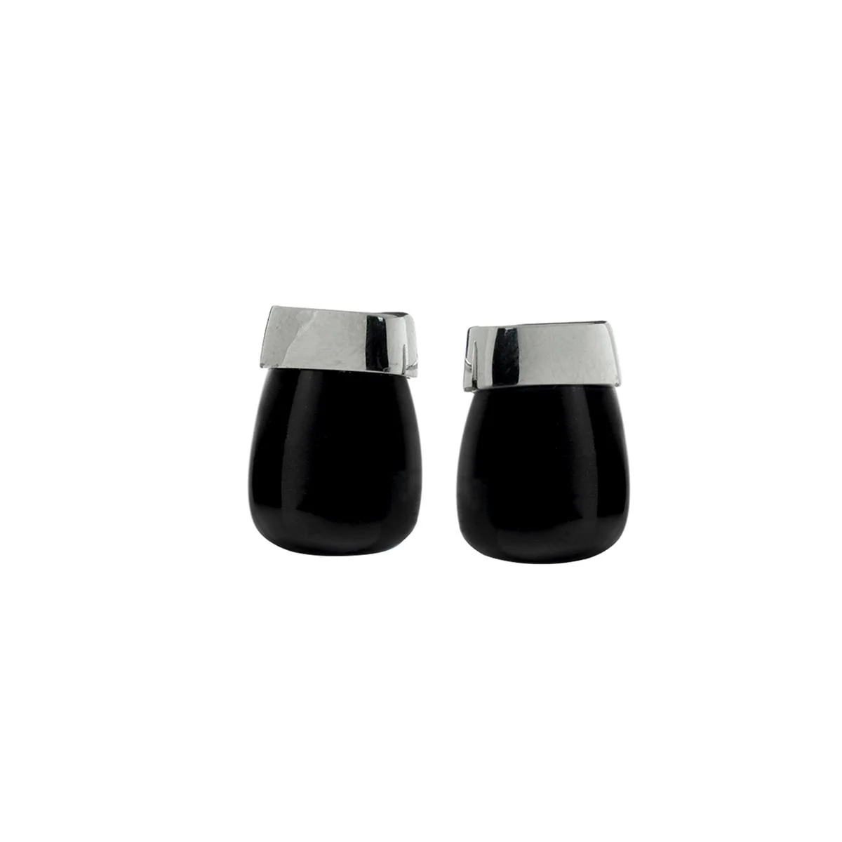 Pendientes Vul Plata De Ley 925 - Vul NEGRO