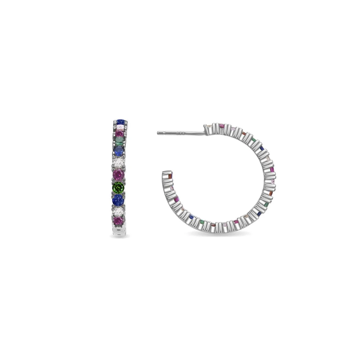 Pendientes Vyamba Plata De Ley 925 - Vyamba MULTICOLOR