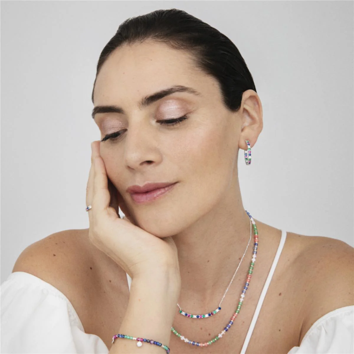 Pendientes Vyamba Plata De Ley 925 - Vyamba MULTICOLOR - Image 3