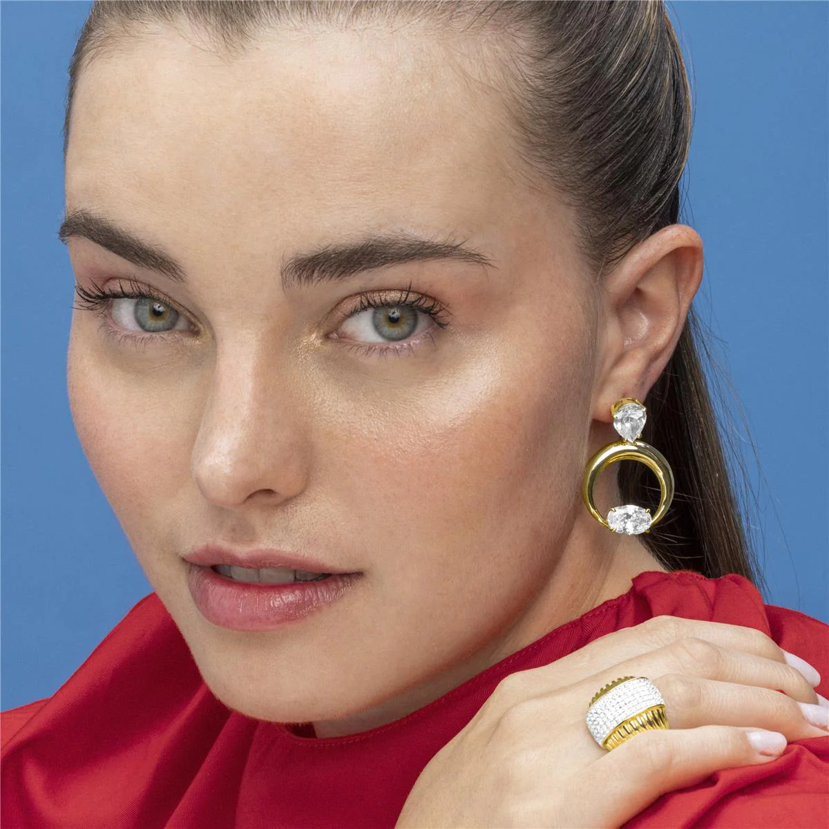 Pendientes Wade Plata de Ley 925 - Wade BLANCO - Image 3