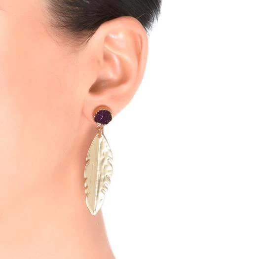 Pendientes acabados en oro amarillo 18K - Wamuru - Image 2