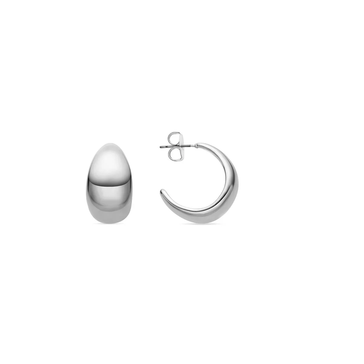 Pendientes Wanisdi acabados en rodio - 24mm - Wanisdi GRIS