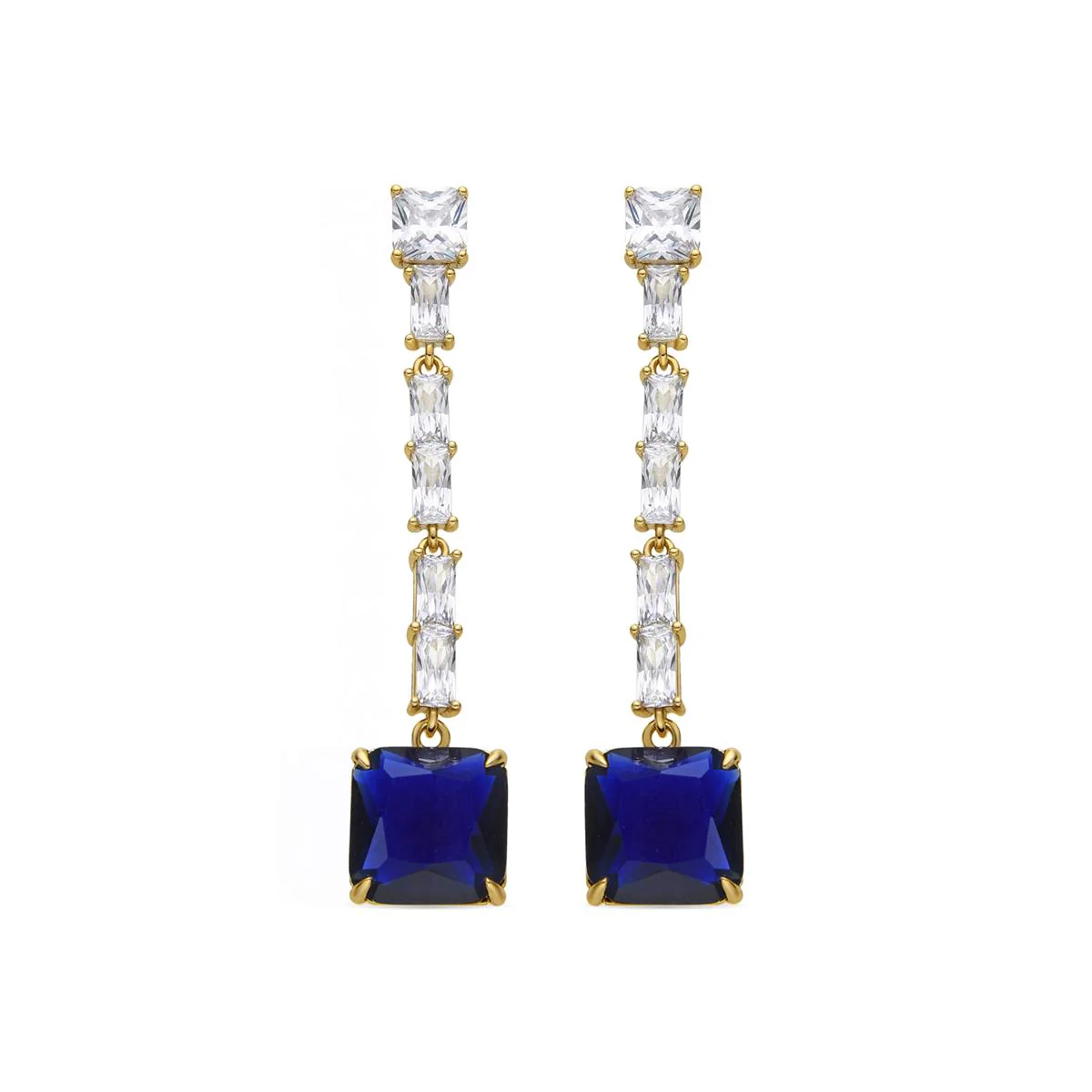 Pendientes Waraim acabado oro 18k - Waraim AZUL