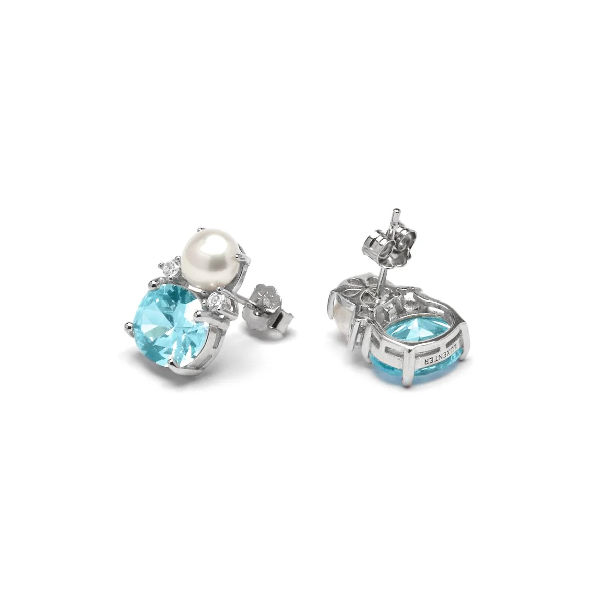 Pendientes Ward Plata de Ley 925 - Ward AZUL - Image 3
