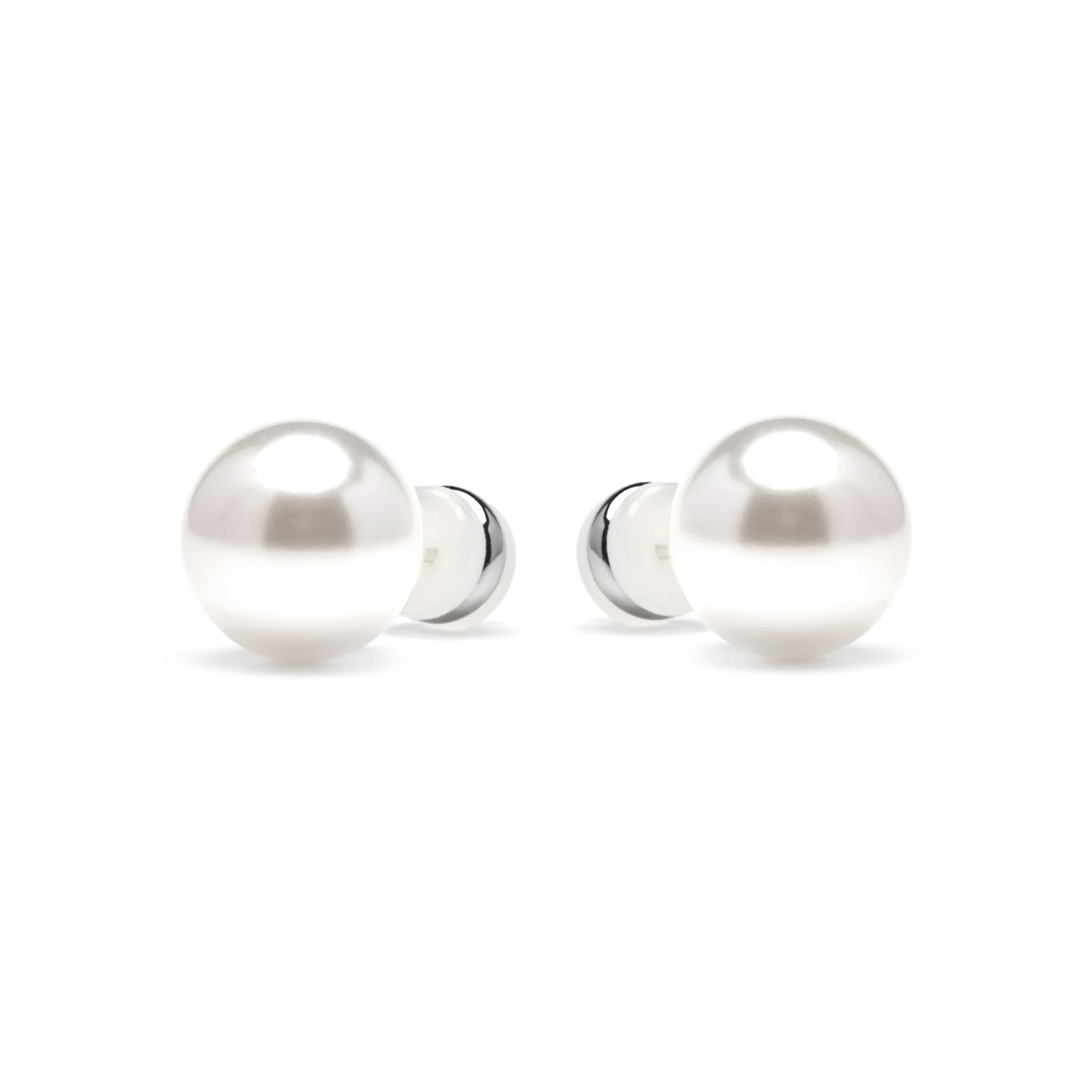 Pendientes con Perla Blanca acabado plata - Wasai - Image 3