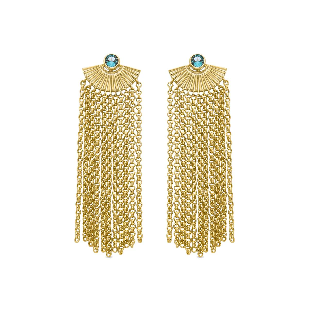 Pendientes Wayio acabado en oro 18k - Wayio VERDE