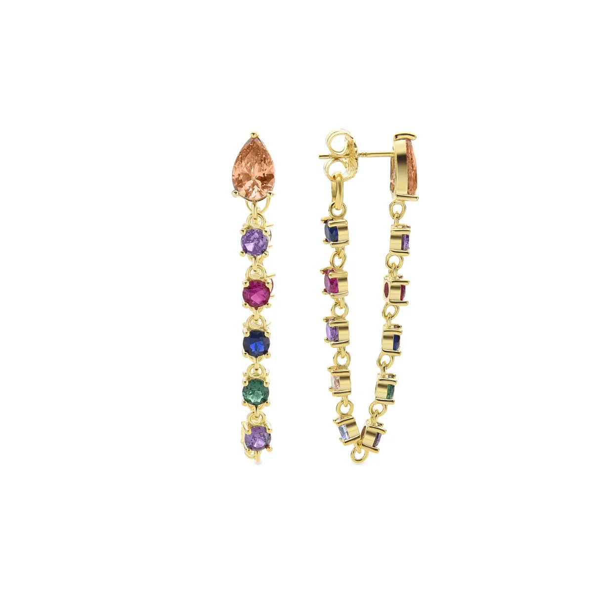 Pendientes Weng Plata De Ley 925 - Weng MULTICOLOR