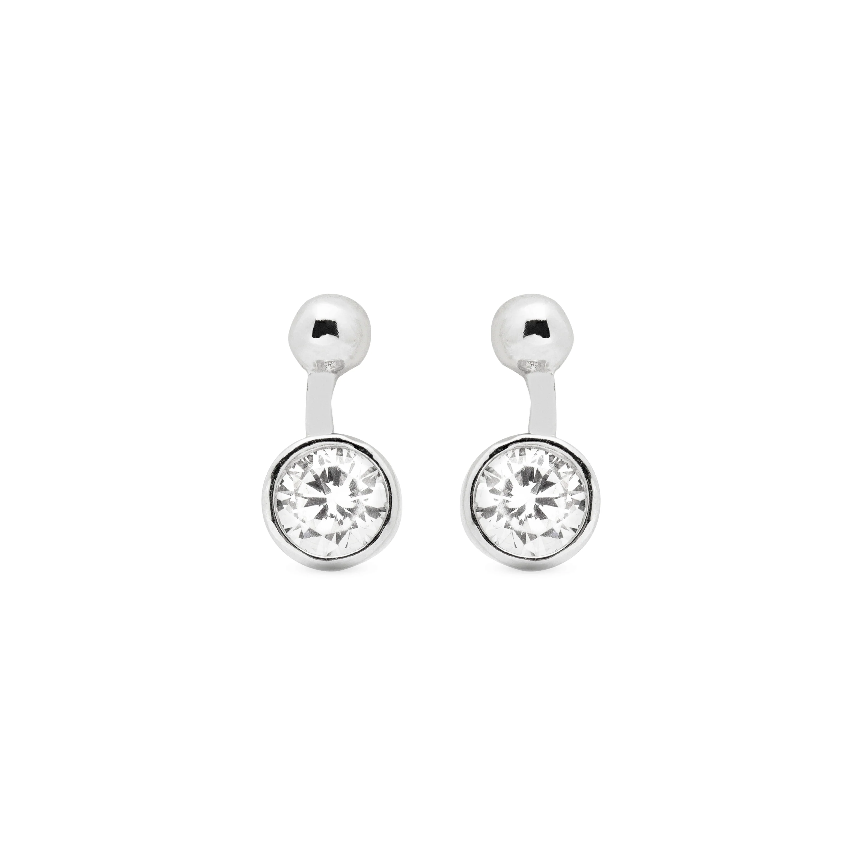 Pendientes de Plata de Ley 925 con Circonita Brillante acabados en rodio - Wigadel