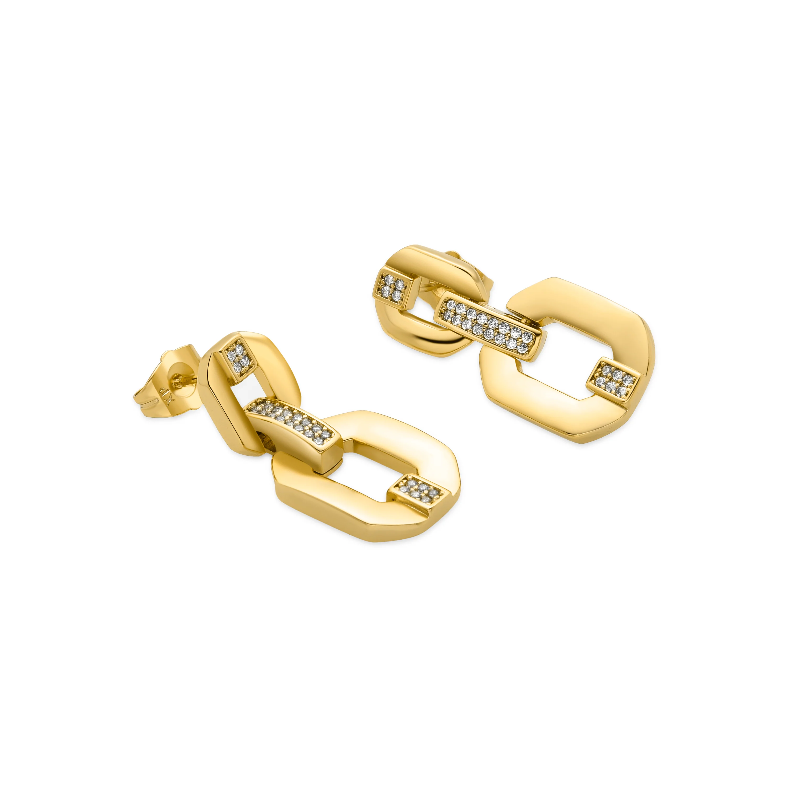 Pendientes con Circonita Brillante acabado oro 18k - Wigne - Image 2