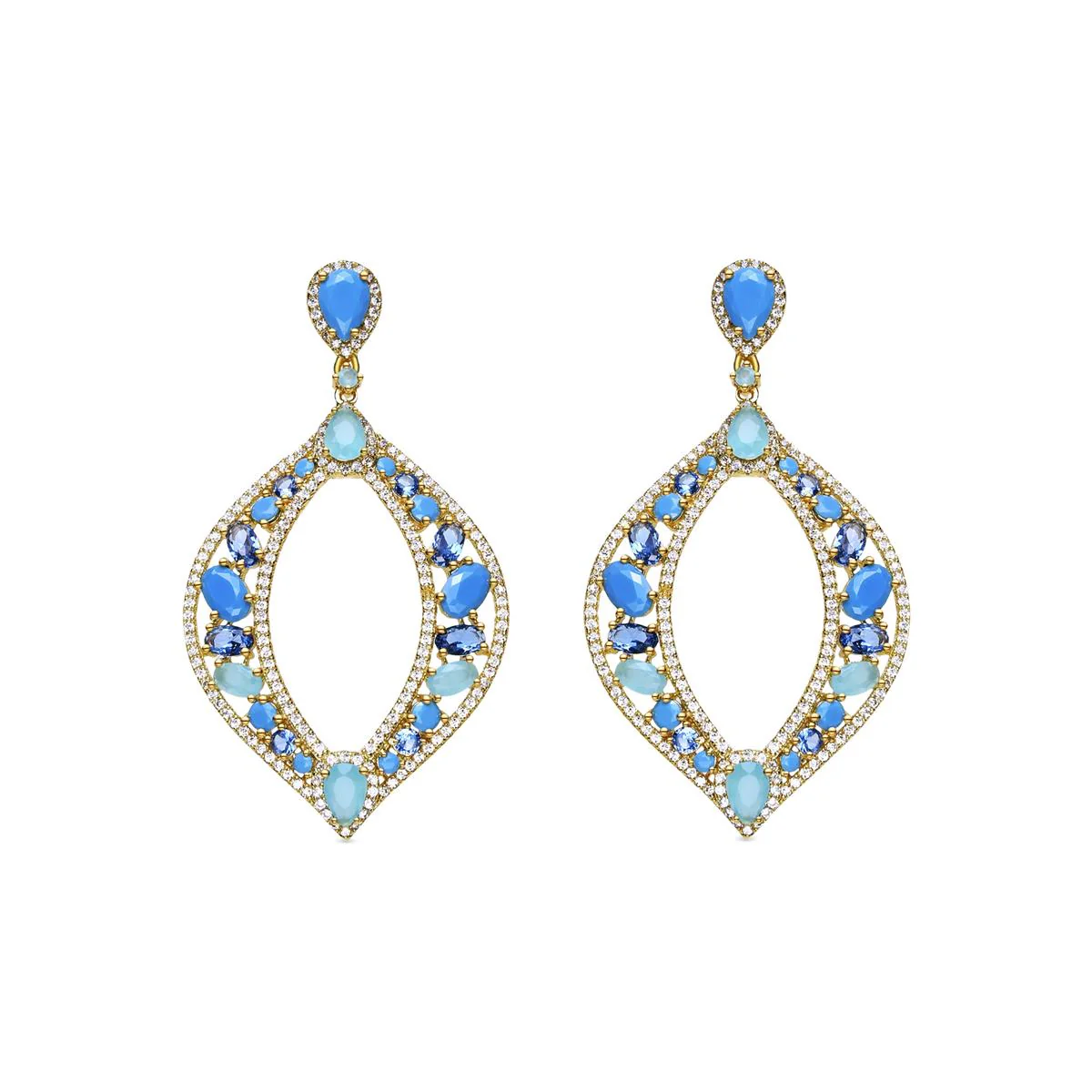 Pendientes Wondru Plata de Ley 925 - Wondru AZUL