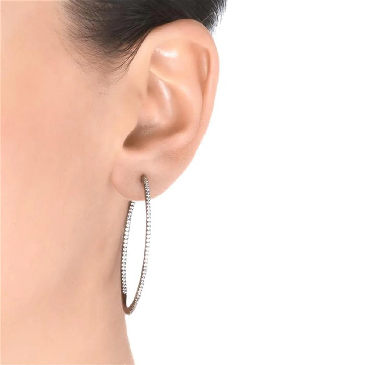 Pendientes Xeffu Plata Negra y Cz Blanca - Xeffu NEGRO - Image 2