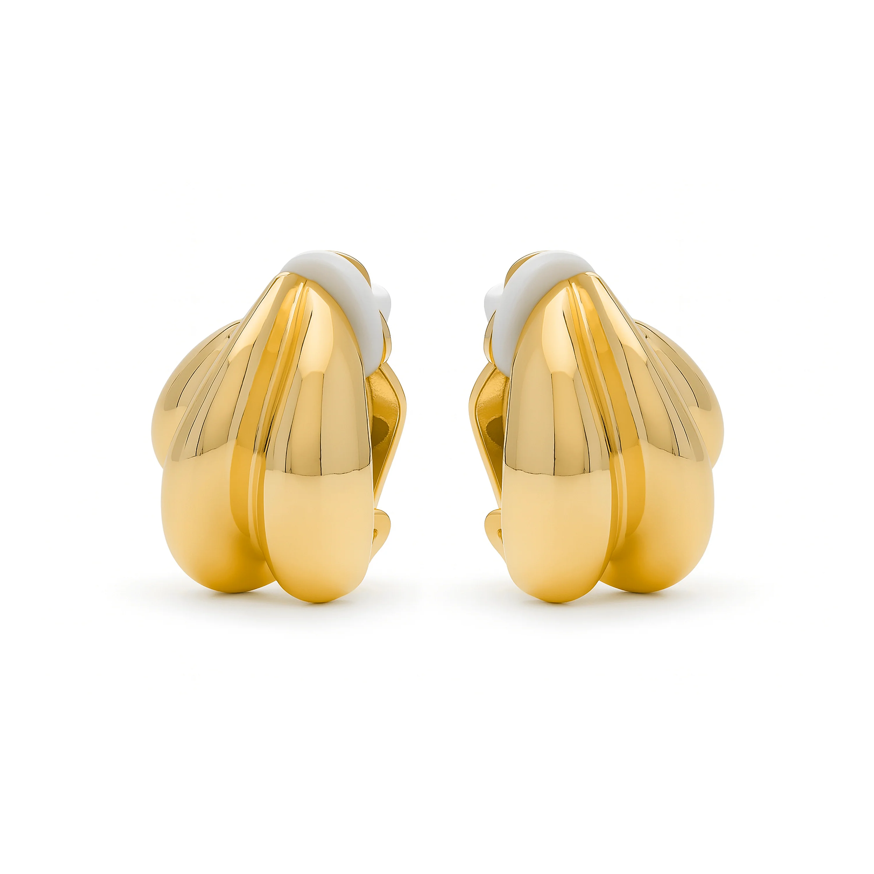 Pendientes acabado en oro amarillo 18k - Xiwind - Image 3