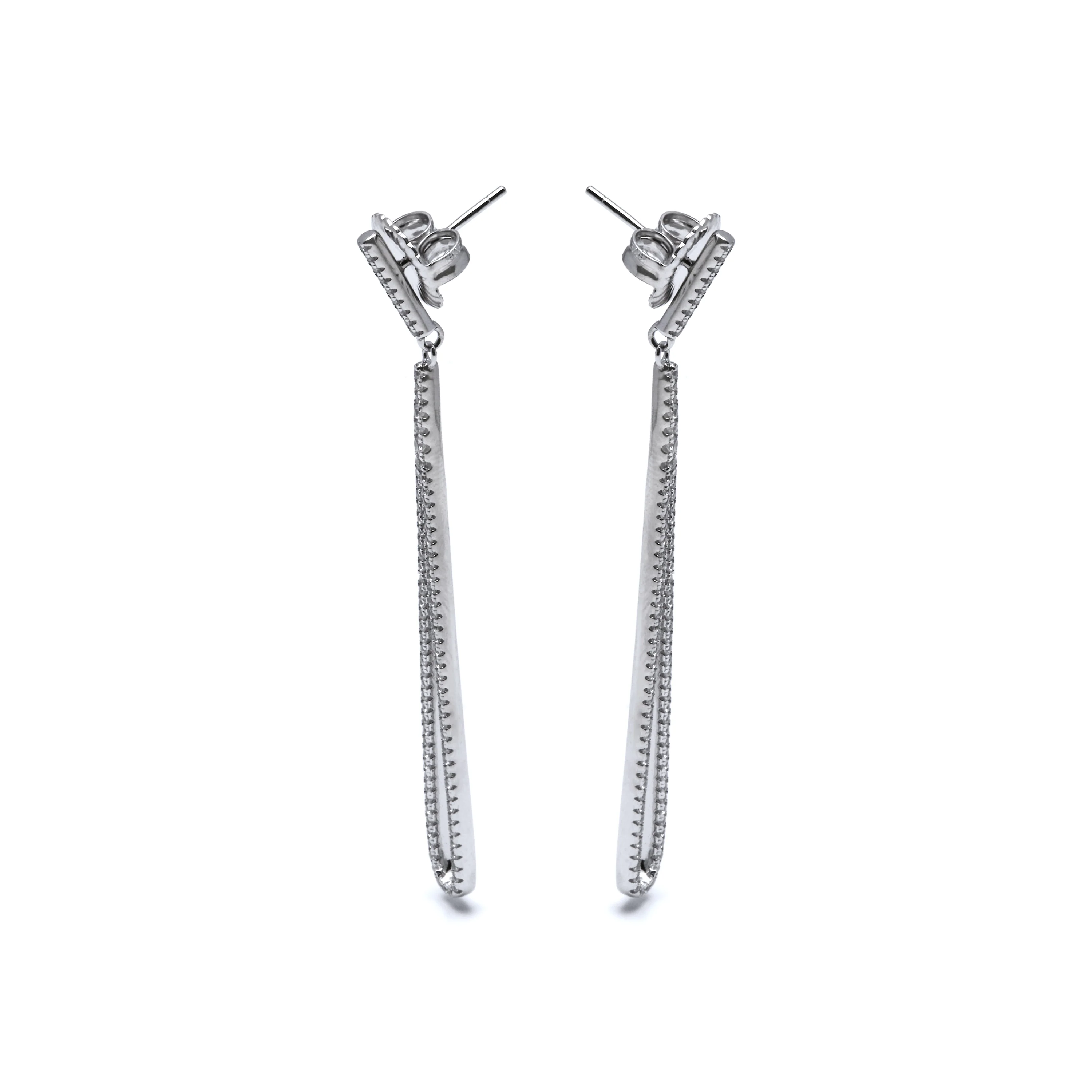 Pendientes de Plata de Ley 925 y Circonita Brillante acabados en rodio - Xiyah - Image 3