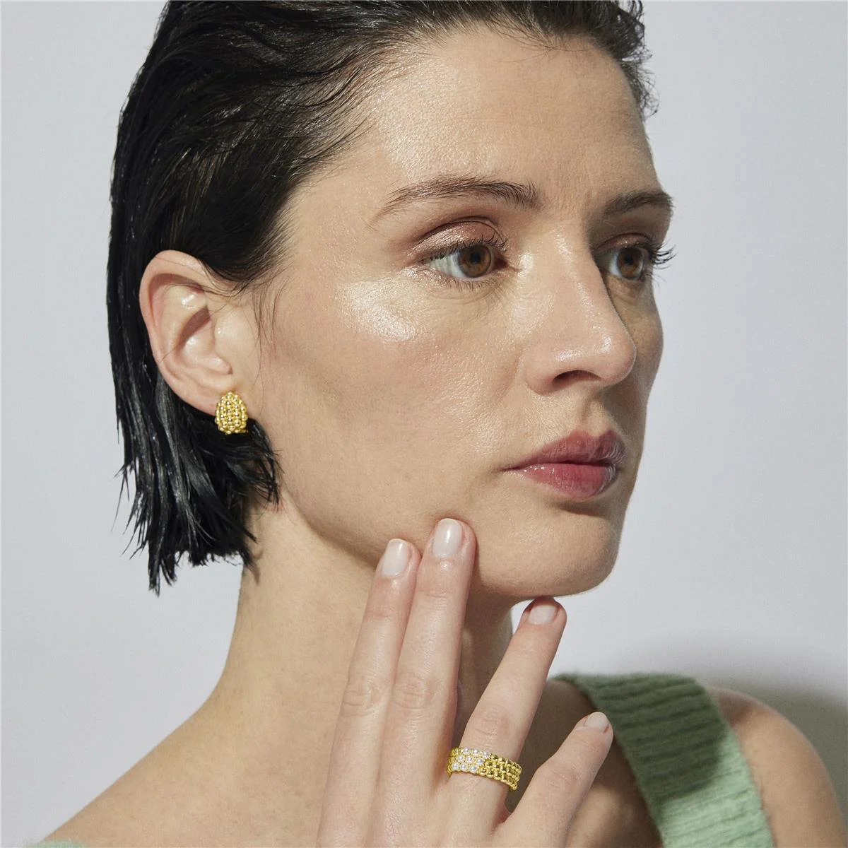 Pendientes Xyri Plata De Ley 925 - Xyri AMARILLO - Image 3