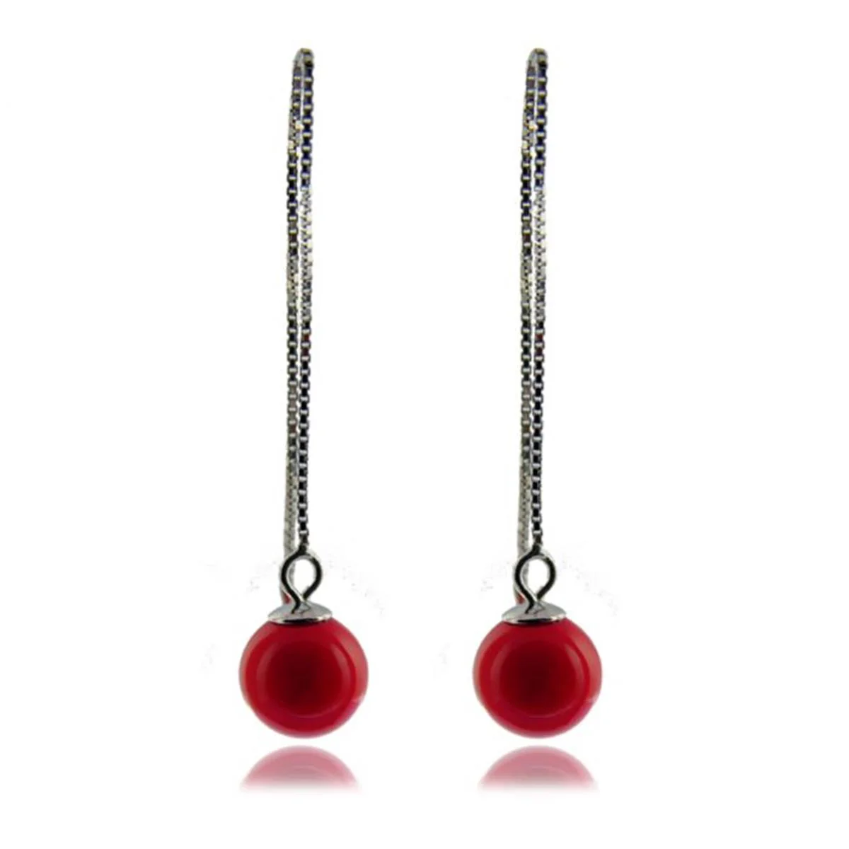 Pendientes Yedia Plata De Ley 925 - Yedia ROJO