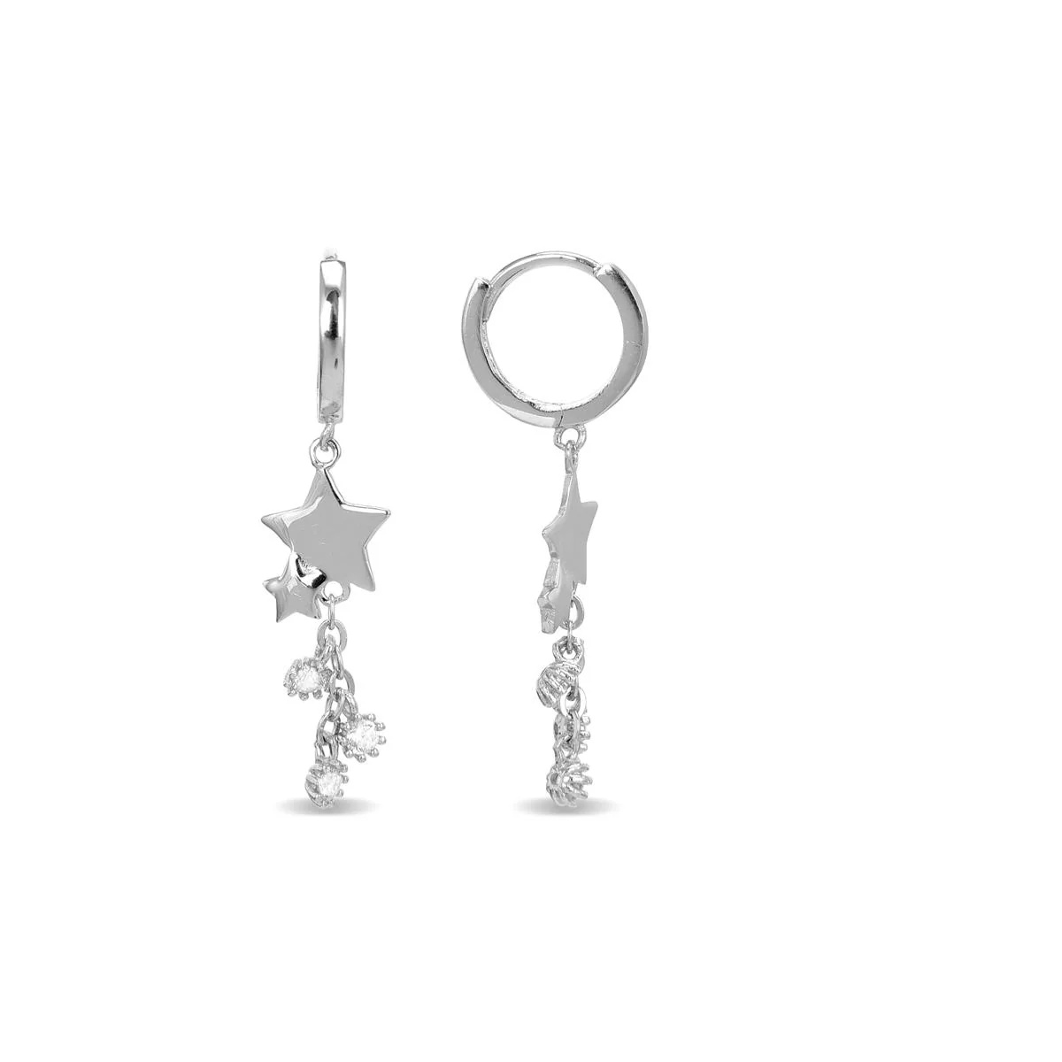 Pendientes Yedur Plata De Ley 925 - Yedur BLANCO