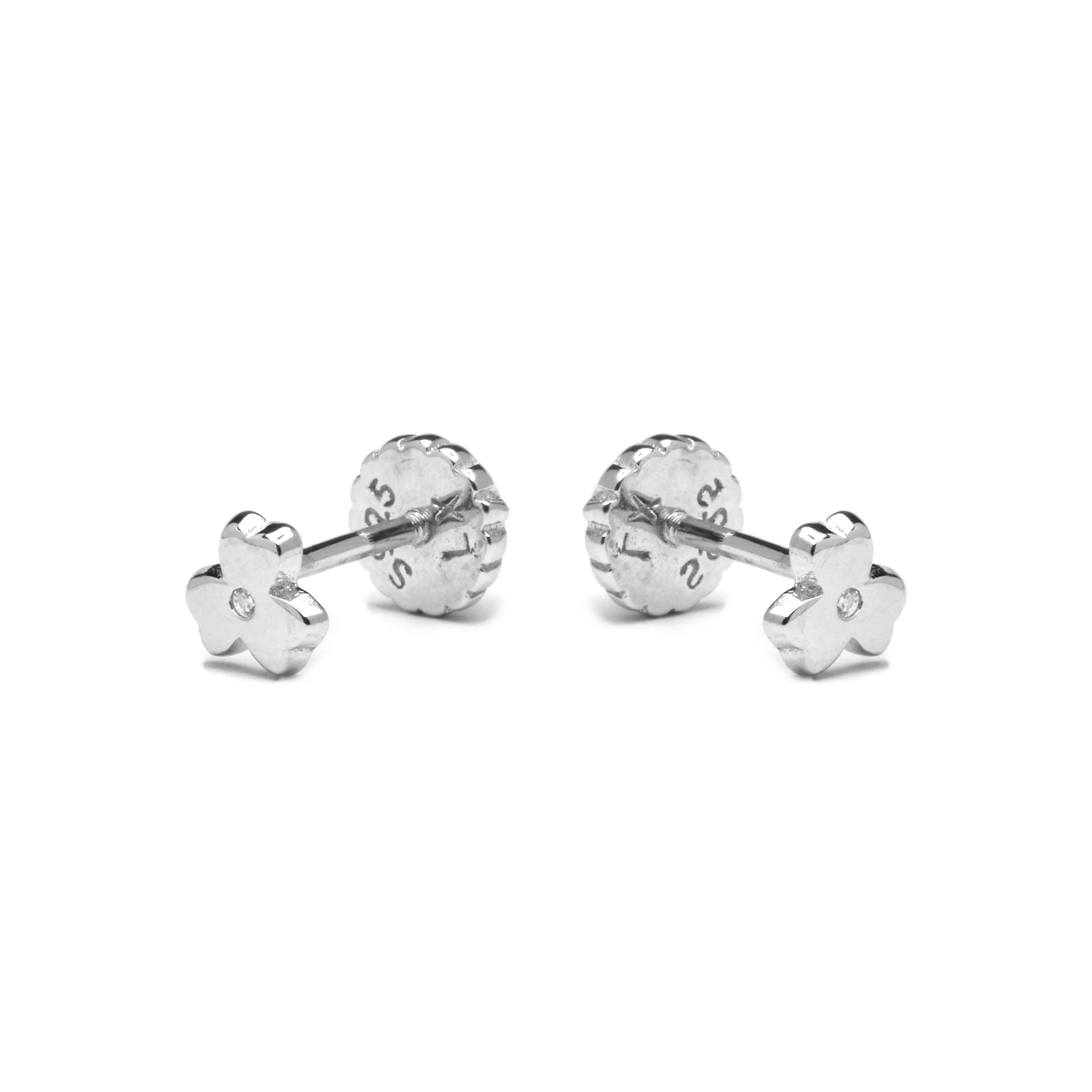 Pendientes de Plata de Ley 925 y Circonita Brillante acabados en rodio - Yscu - Image 3