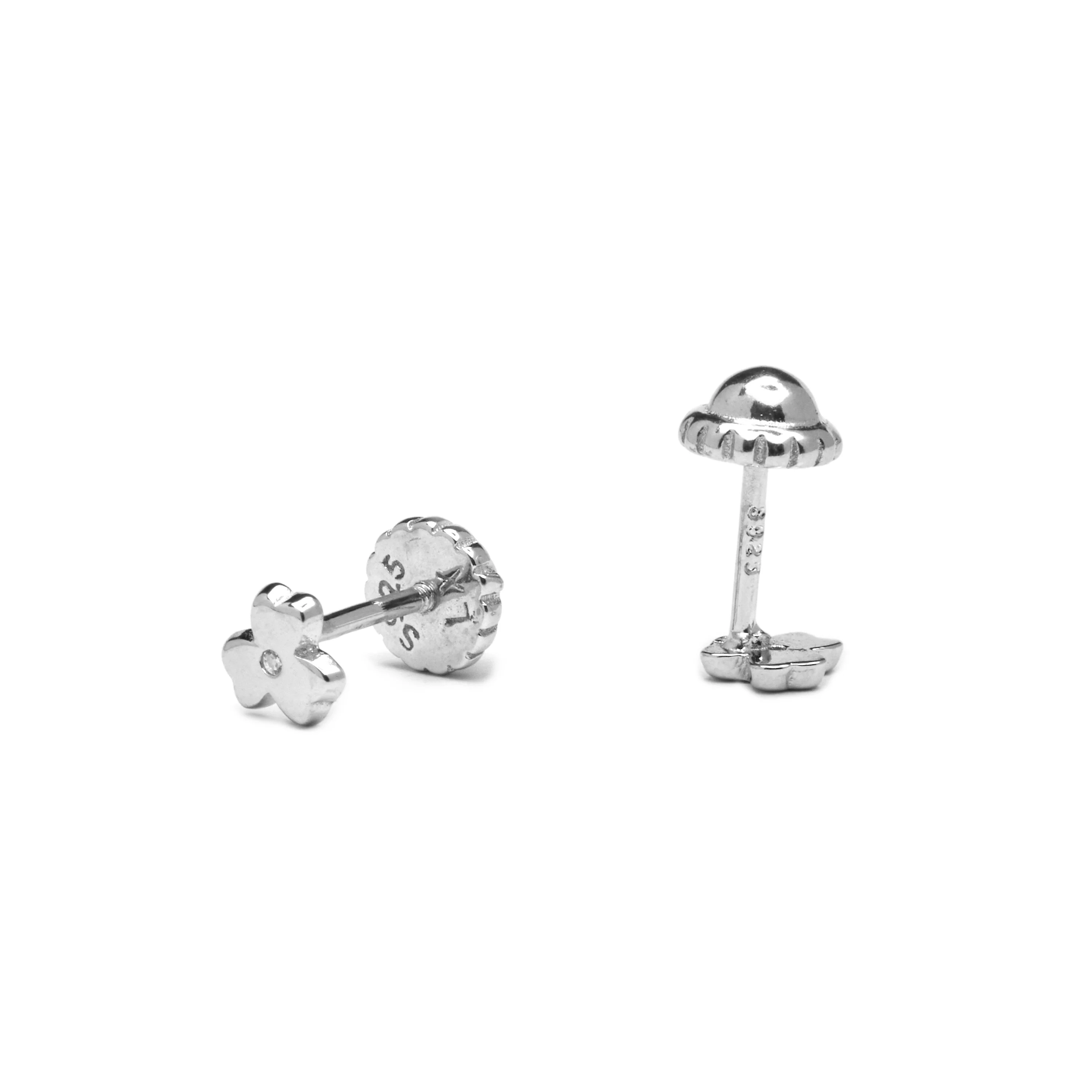 Pendientes de Plata de Ley 925 y Circonita Brillante acabados en rodio - Yscu - Image 4