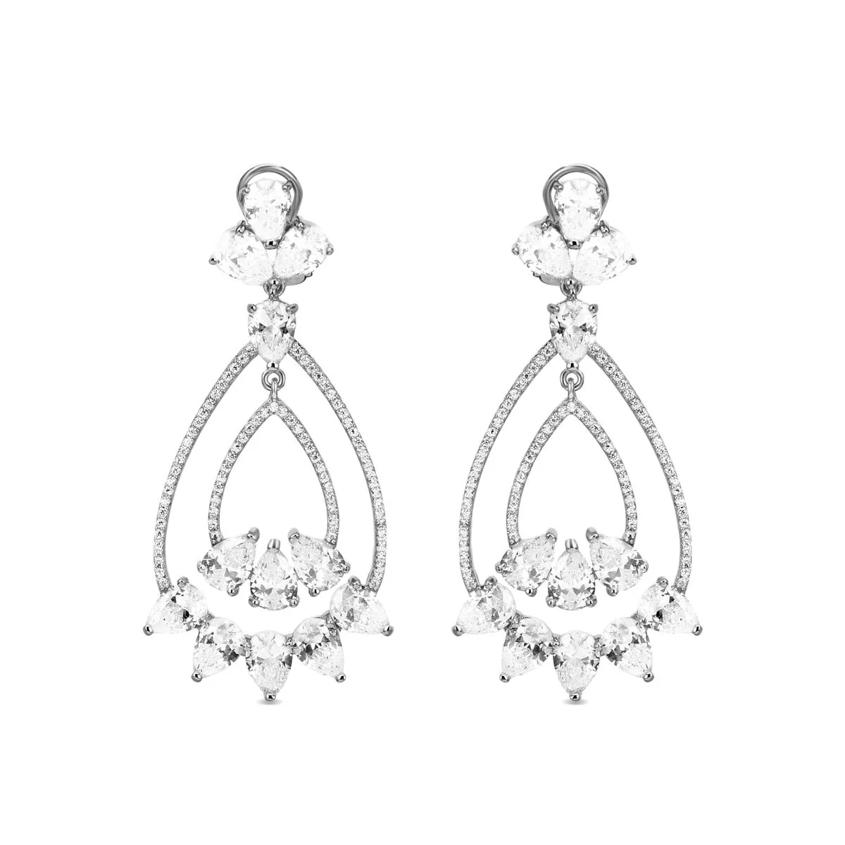 Pendientes Zader Plata De Ley 925 - Zader BLANCO