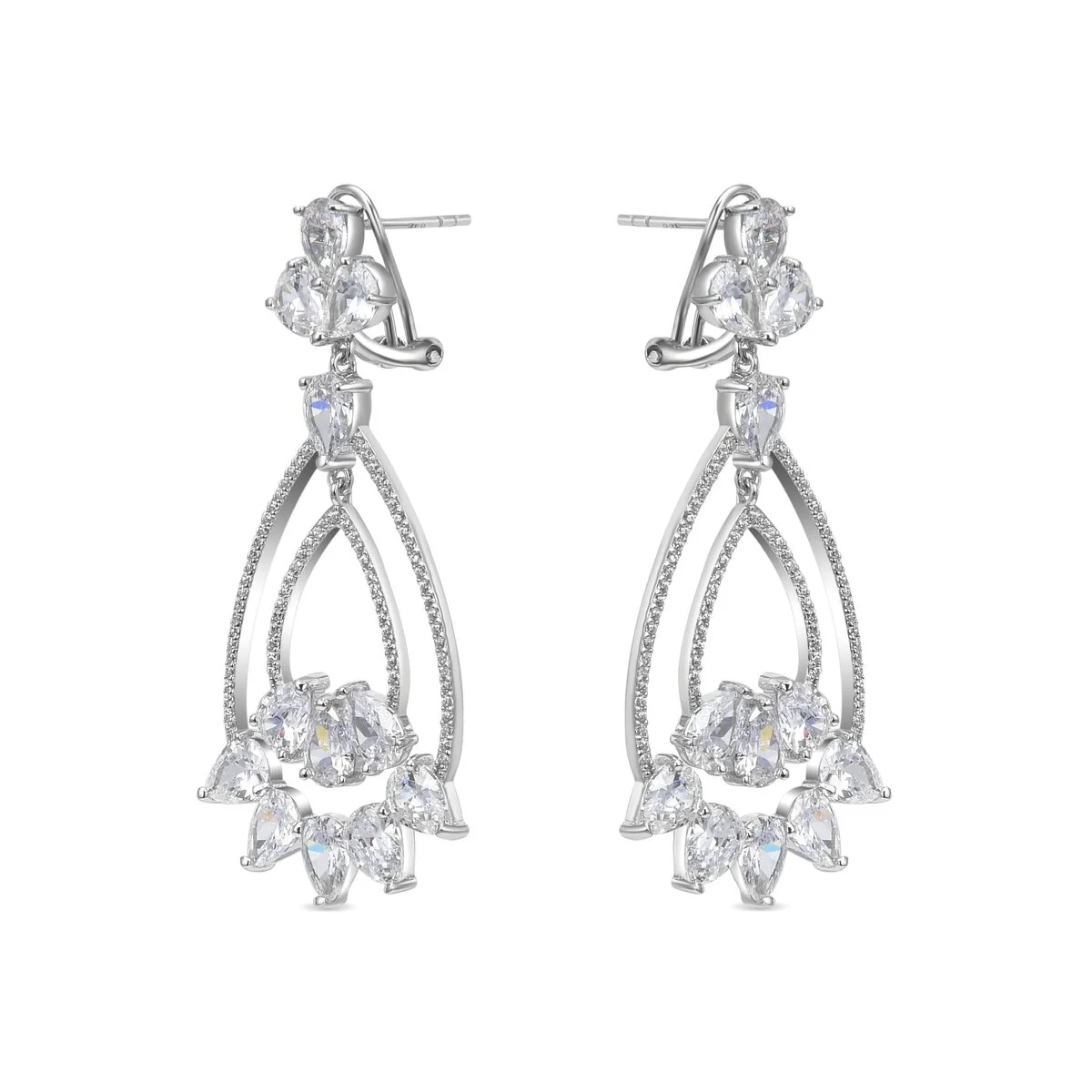 Pendientes Zader Plata De Ley 925 - Zader BLANCO - Image 2