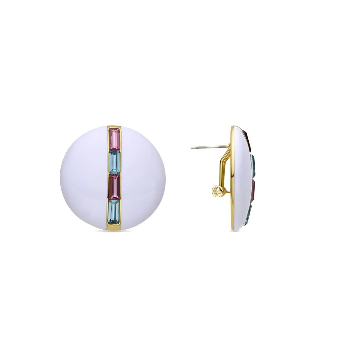 Pendientes Zadru acabados en oro amarillo 18K - Zadru MULTICOLOR