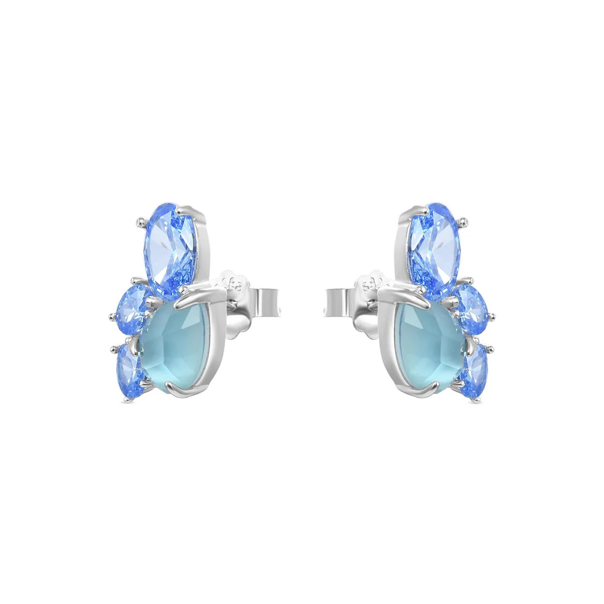 Pendientes Zafi Plata De Ley 925 - Zafi AZUL - Image 2