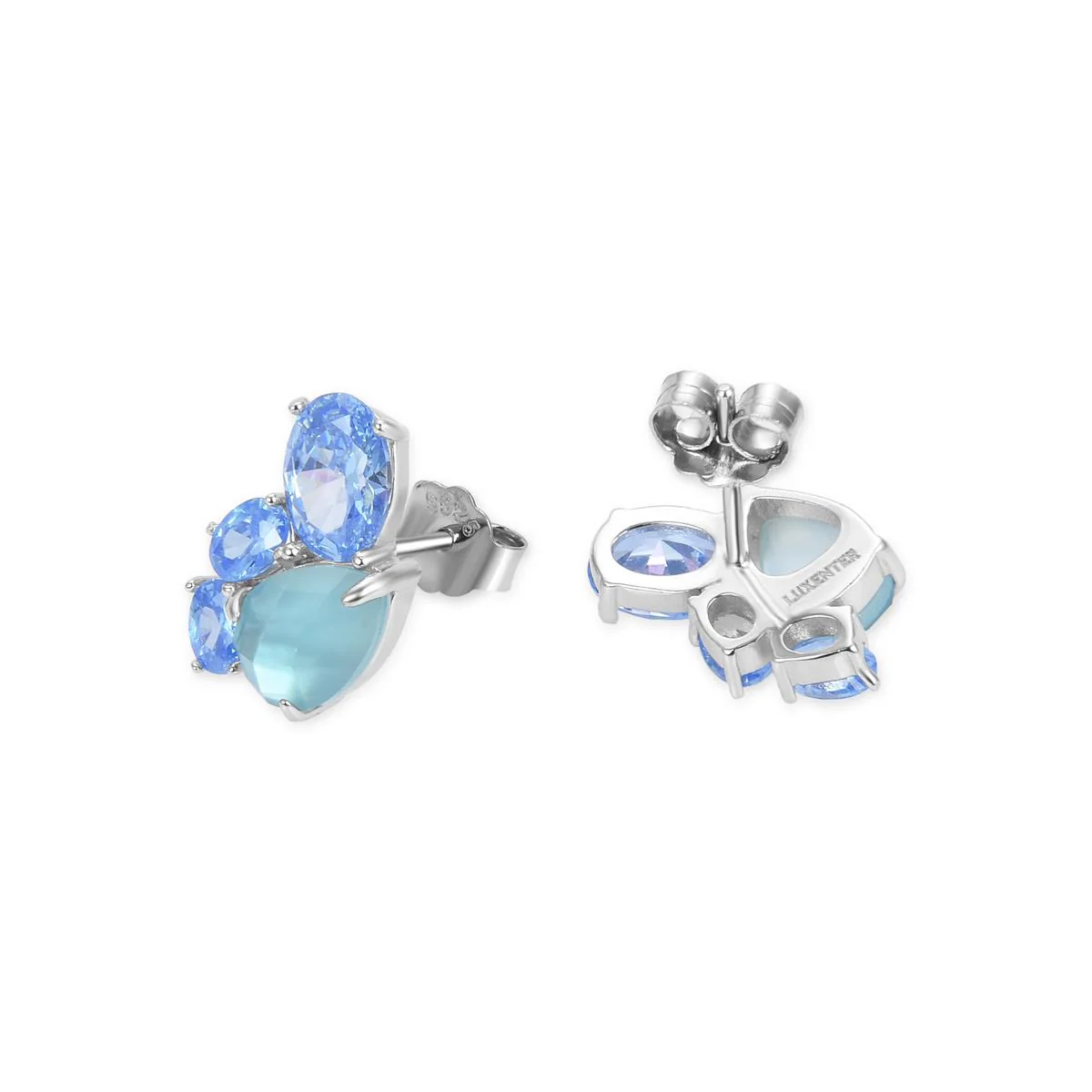 Pendientes Zafi Plata De Ley 925 - Zafi AZUL - Image 3