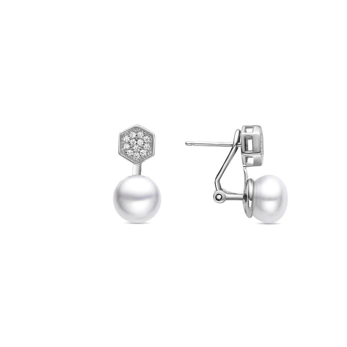 Pendientes Zahy Plata de Ley 925 - Zahy BLANCO
