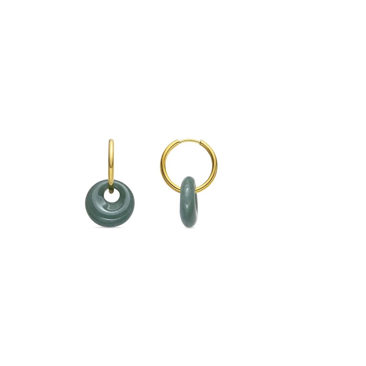 Pendientes Zaira acabado oro 18k - Zaira VERDE