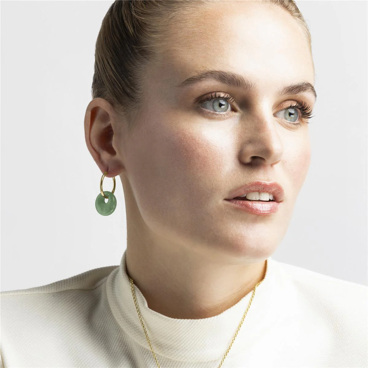 Pendientes Zaira acabado oro 18k - Zaira VERDE - Image 3