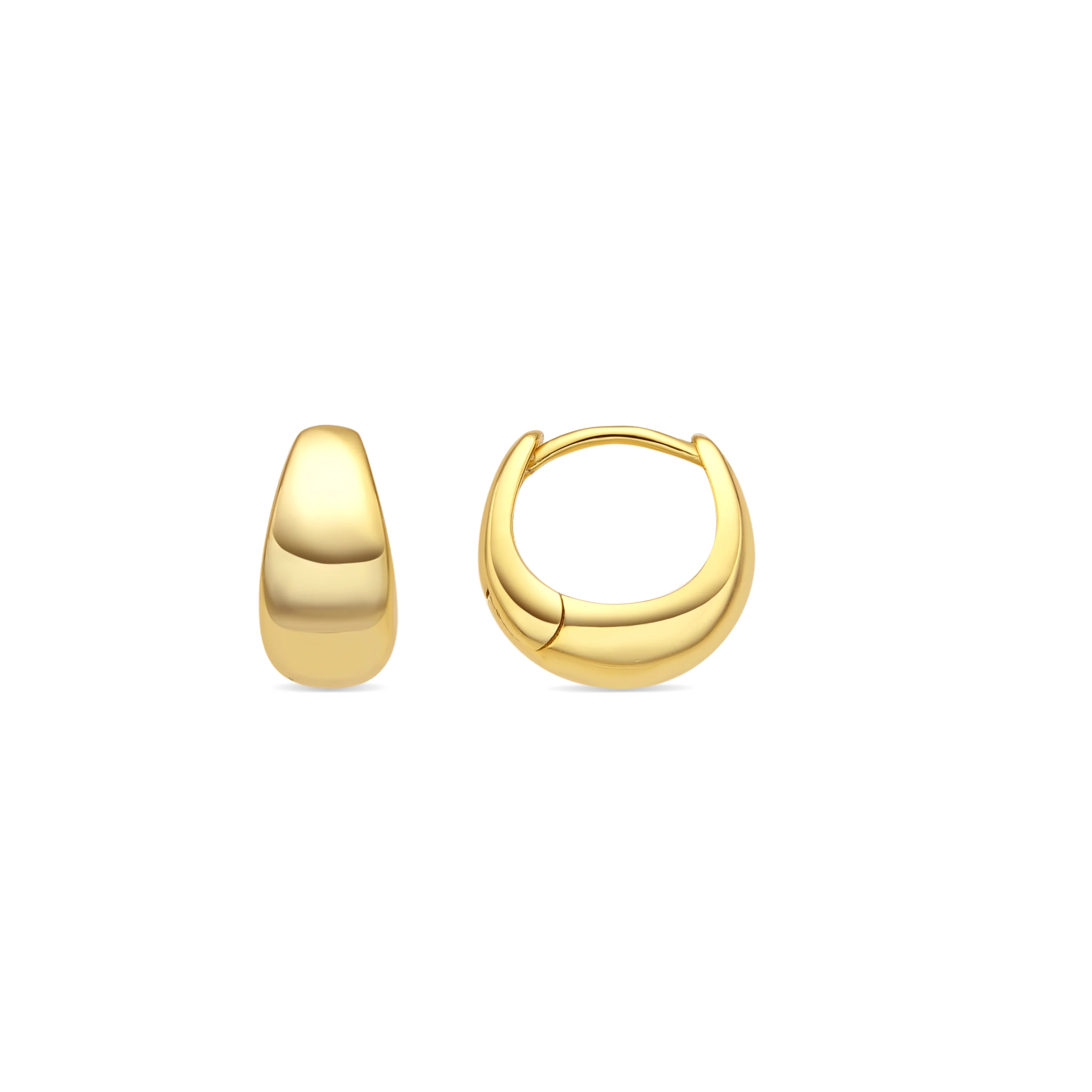 Pendientes de Plata de Ley 925 acabado oro amarillo de 18k - Zarael