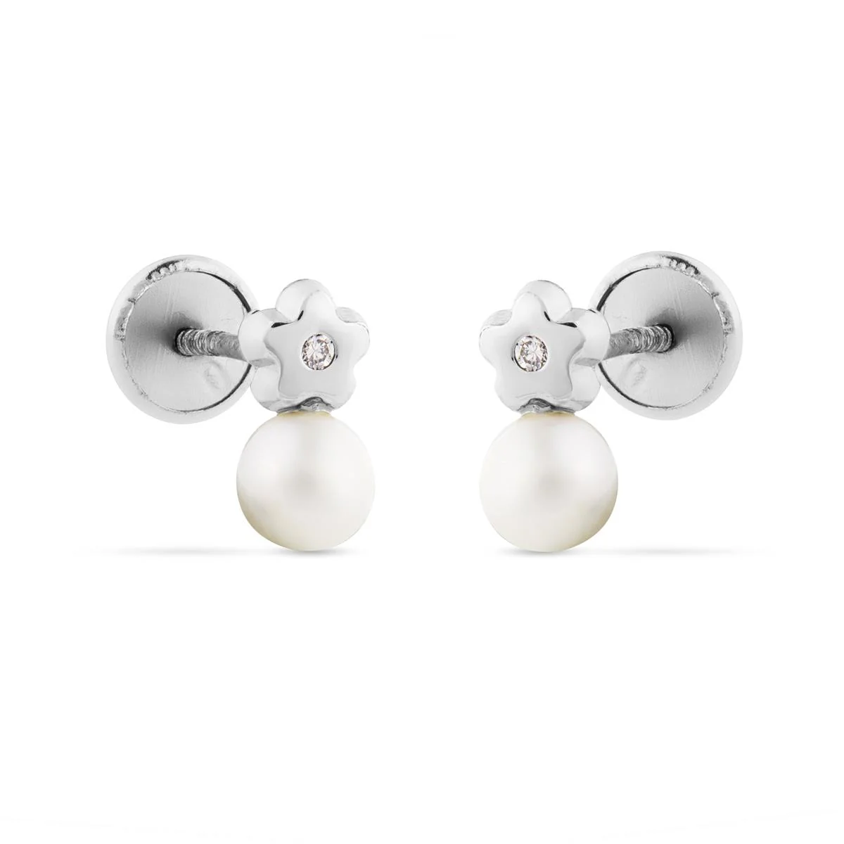 Pendientes Luxenter Oro De Ley De 18 Quilates - Zasew BLANCO - Image 2